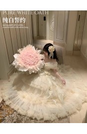 Peach White Tea Pure White Oath JSK and FS(Reservation/Full Payment Without Shipping)